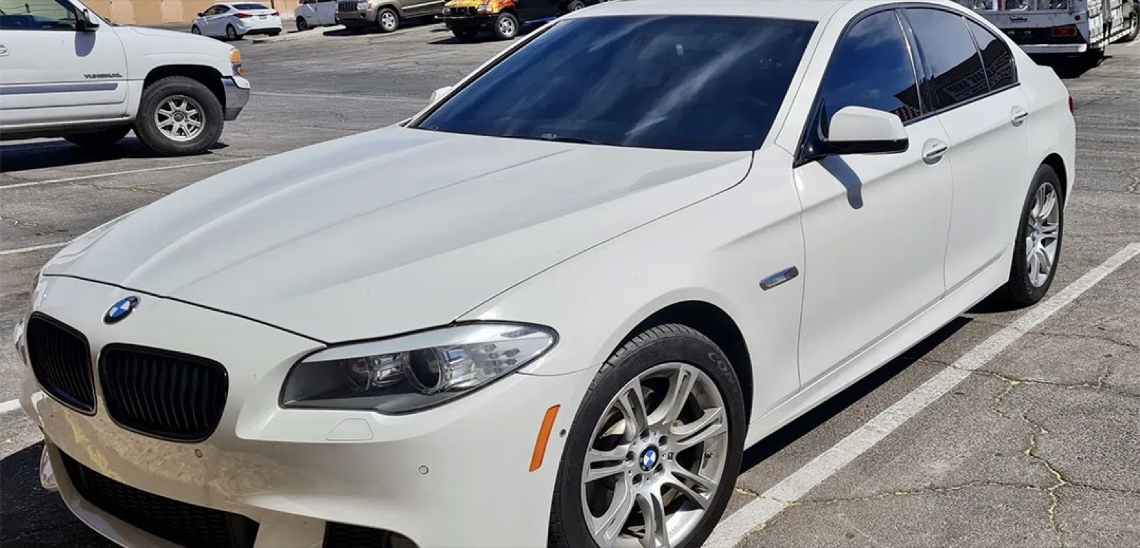 Ceramic-tinted white BMW at Polar Tint Spring Valley Ranch